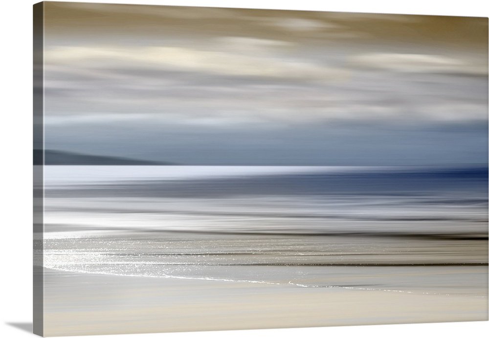 Coastal Haze: A Serene Abstract Beach Wall Art for Modern Spaces