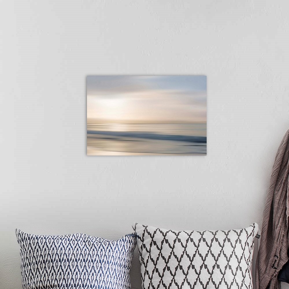 Morning Haze: A Serene Abstract Beach Wall Art for Modern Homes