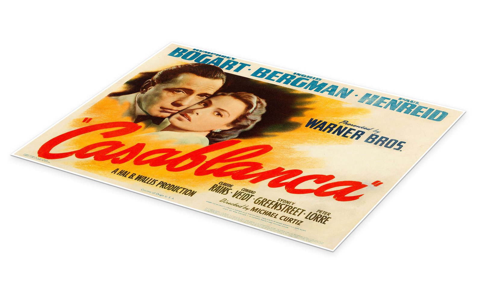 Casablanca: An Iconic Vintage Classic Movie Poster Wall Art