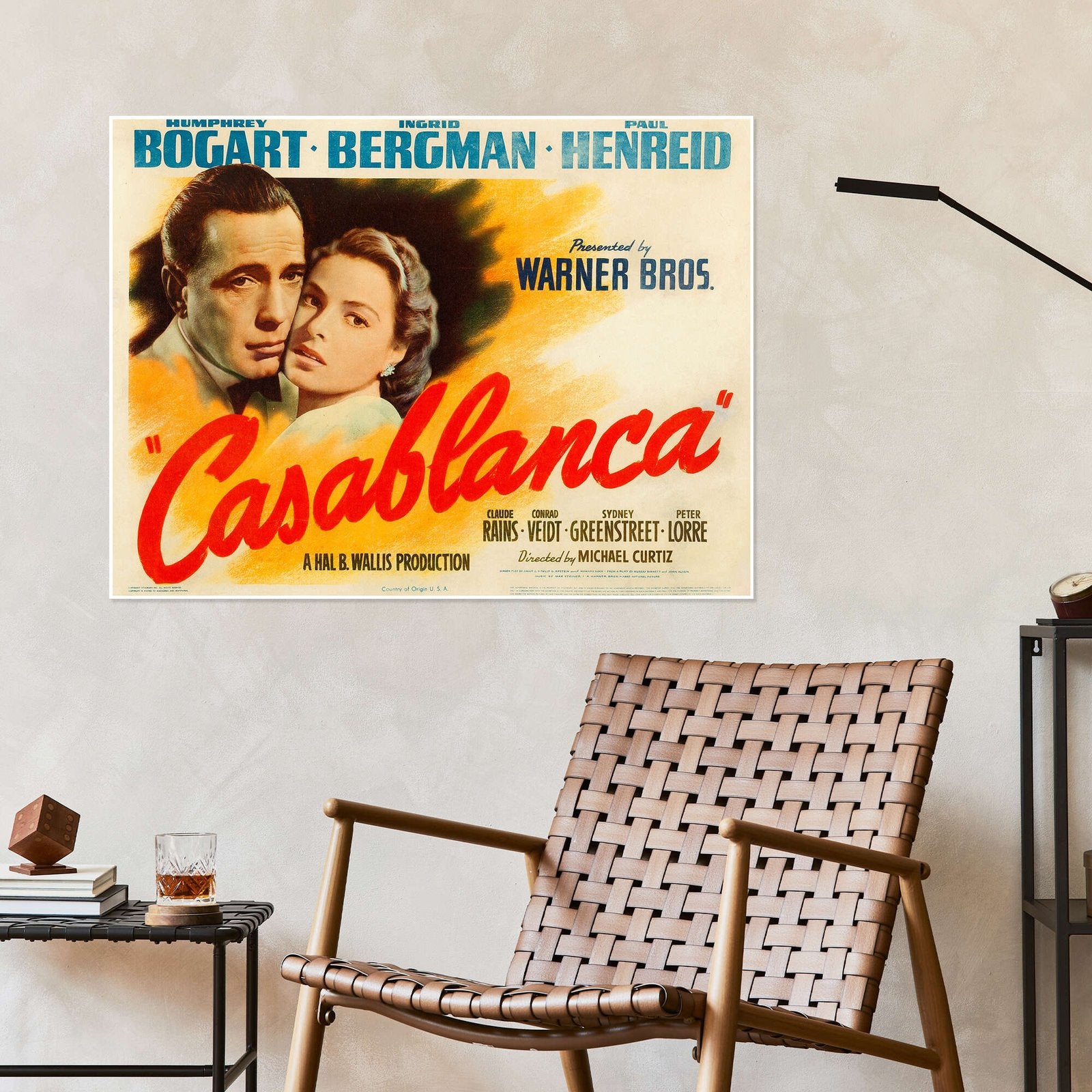 Casablanca: An Iconic Vintage Classic Movie Poster Wall Art