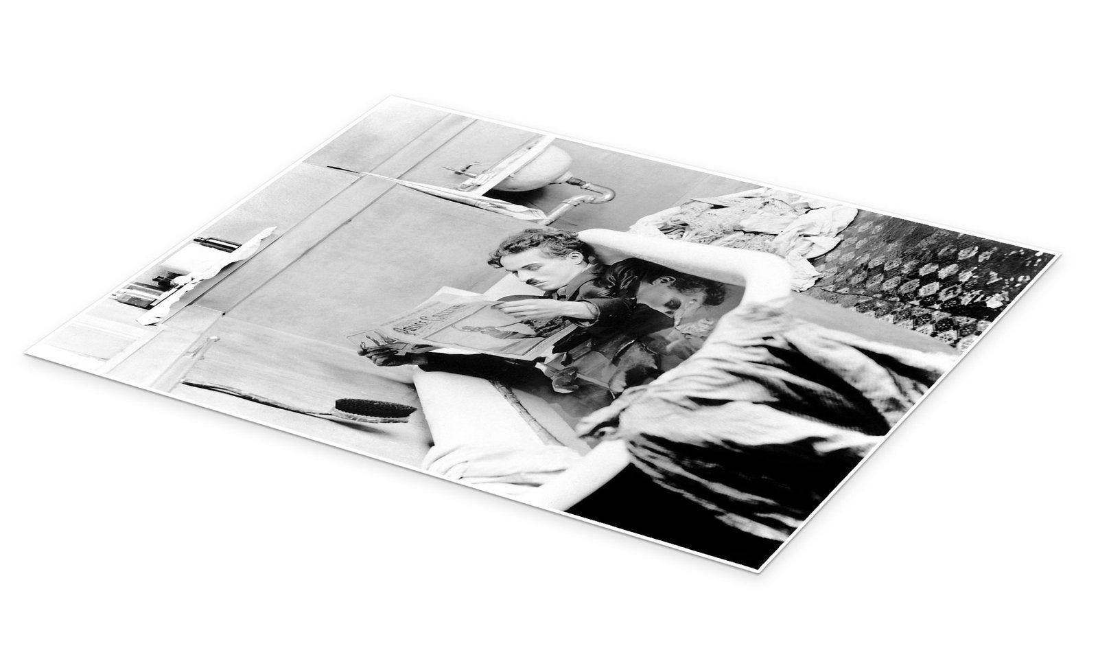 Charlie Chaplin Wall Art - Chaplin's Bath Vintage Print