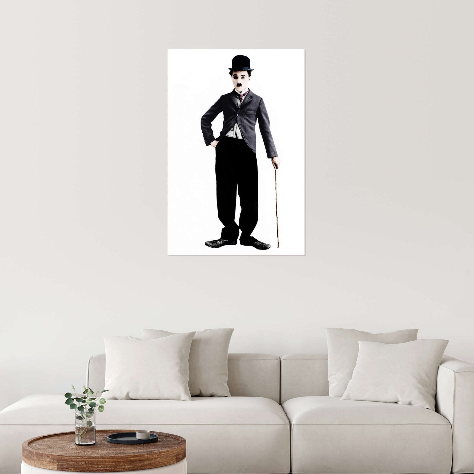 The Little Tramp: An Iconic Vintage Charlie Chaplin Movie Wall Art