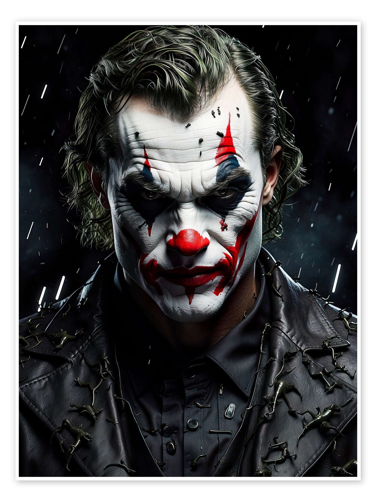 Joker Pop Art Wall Art - Rain of Ruin Villain Portrait