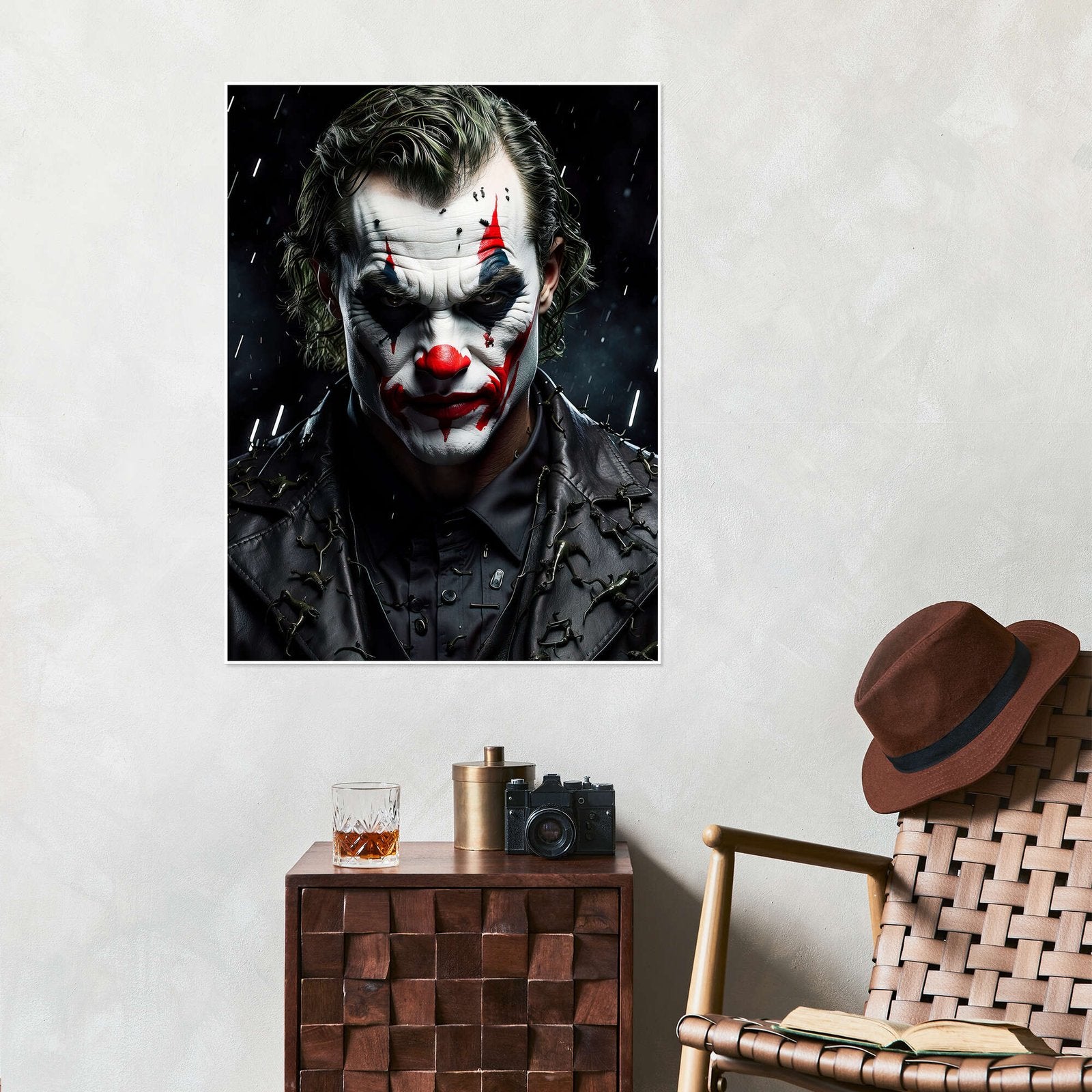 Rain of Ruin: Joker Pop Art Movie Villain Wall Art