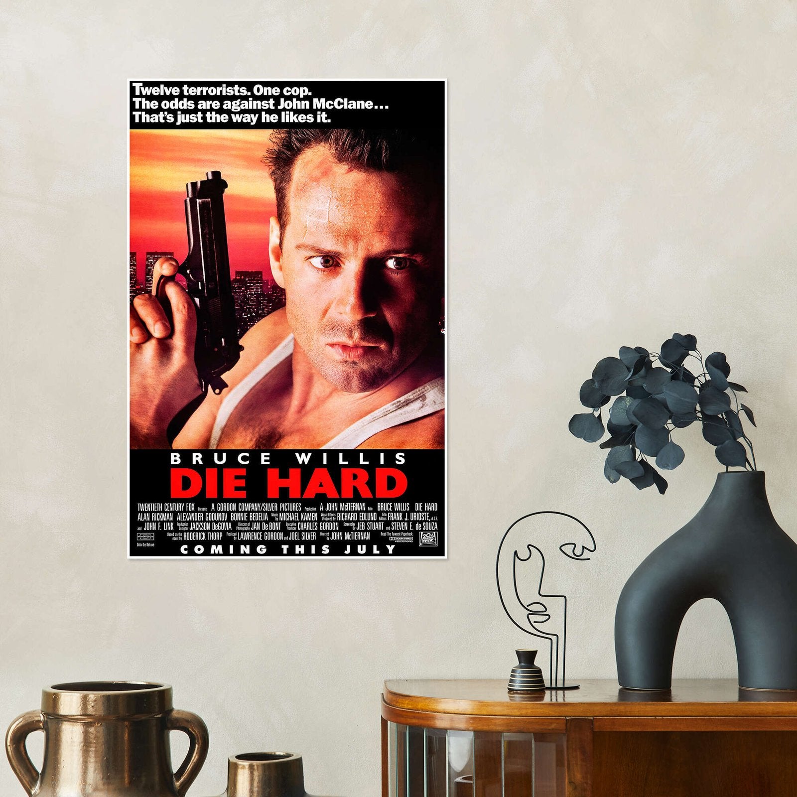 Die Hard: An Iconic Vintage 80s Action Movie Poster Wall Art