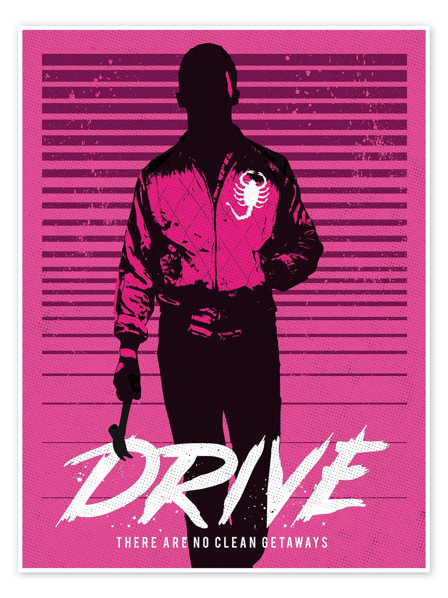 A Real Hero: A Minimalist Graphic Movie Wall Art Inspired by Drive
