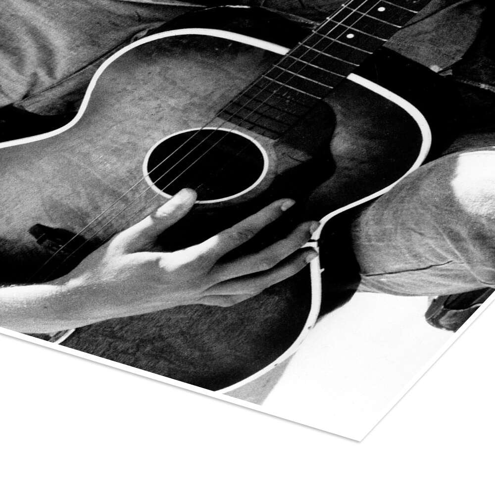 The King in Denim: An Iconic Vintage Elvis Presley Wall Art Print