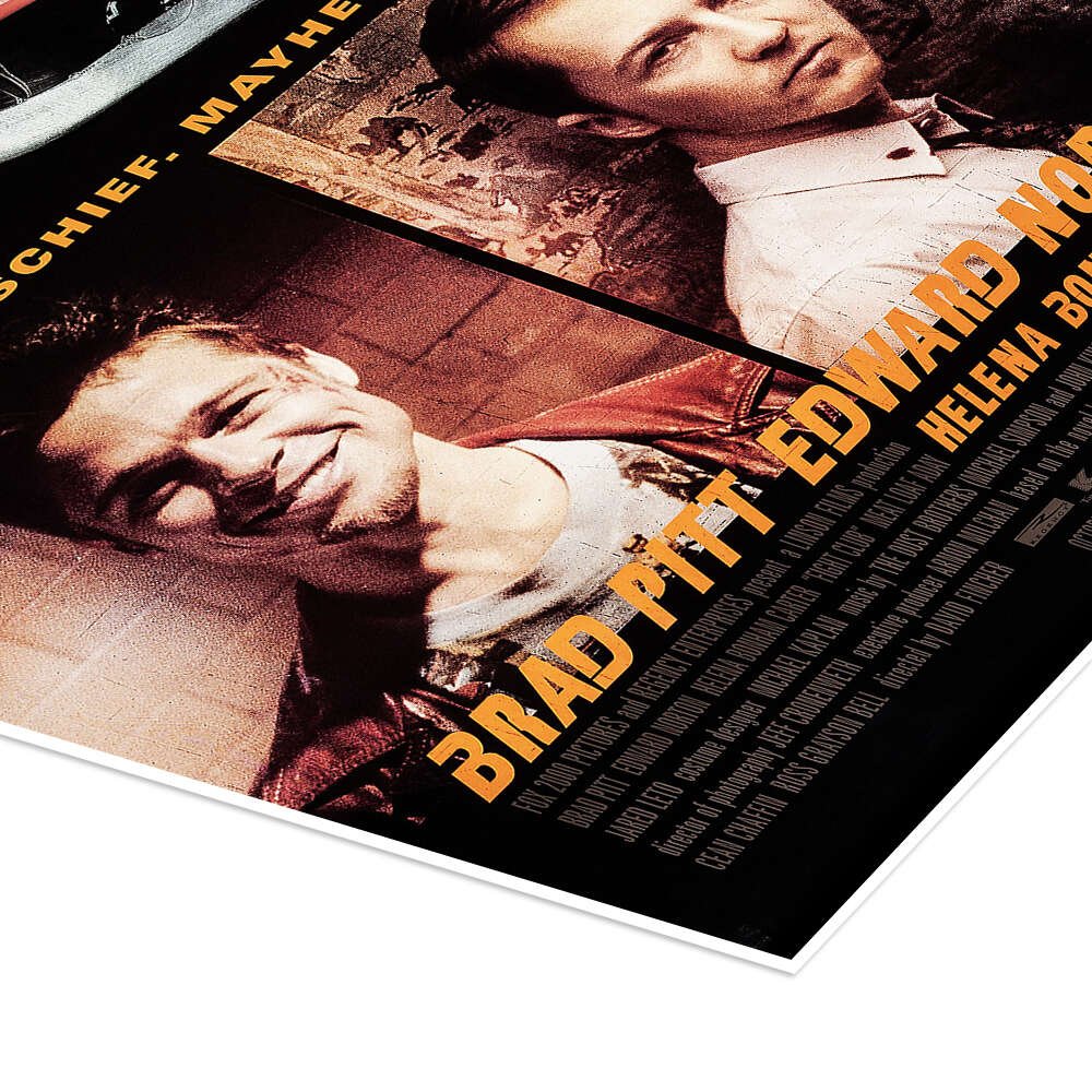 Fight Club Movie Poster - Vintage 90s Wall Art