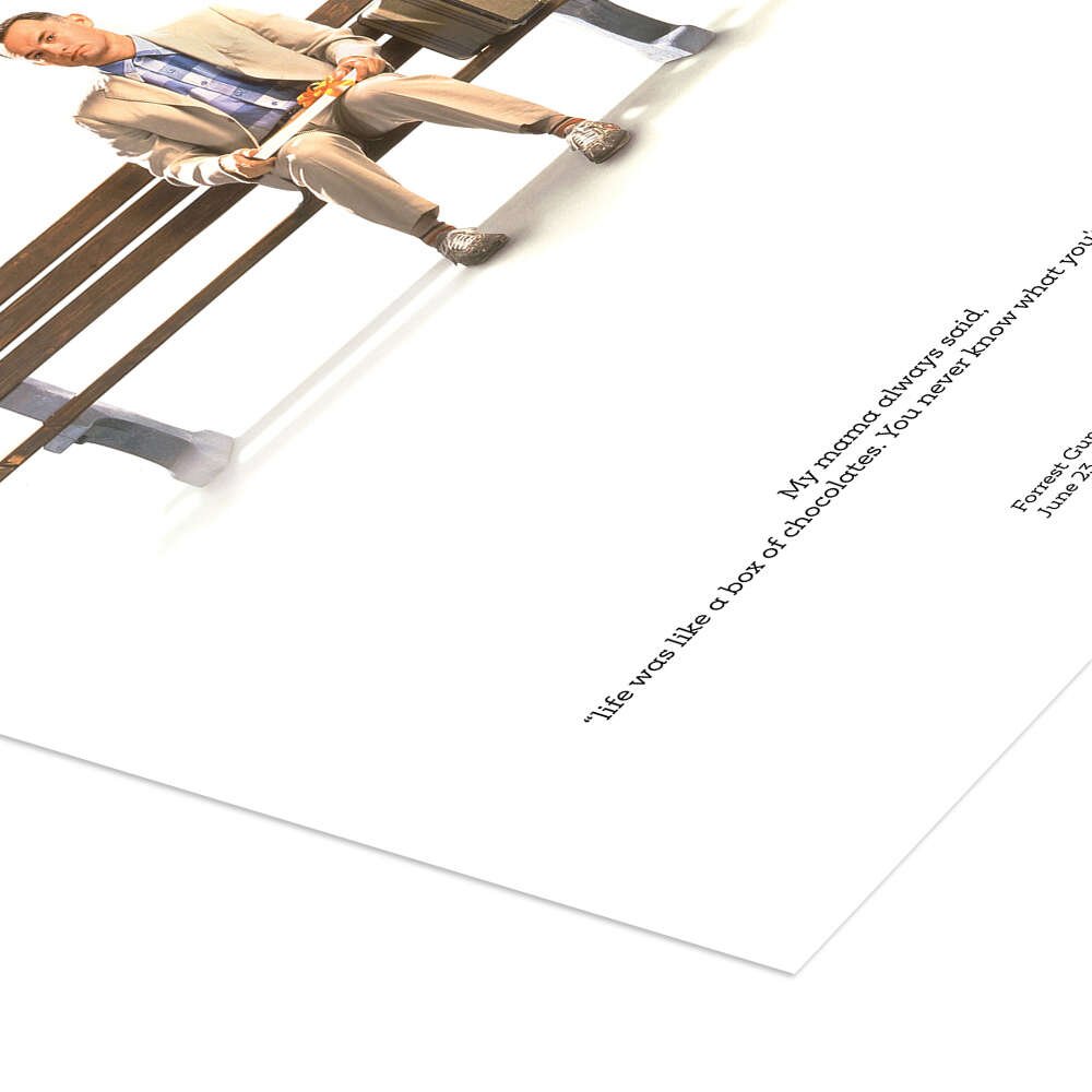 A Box of Chocolates: A Minimalist Forrest Gump Movie Wall Art