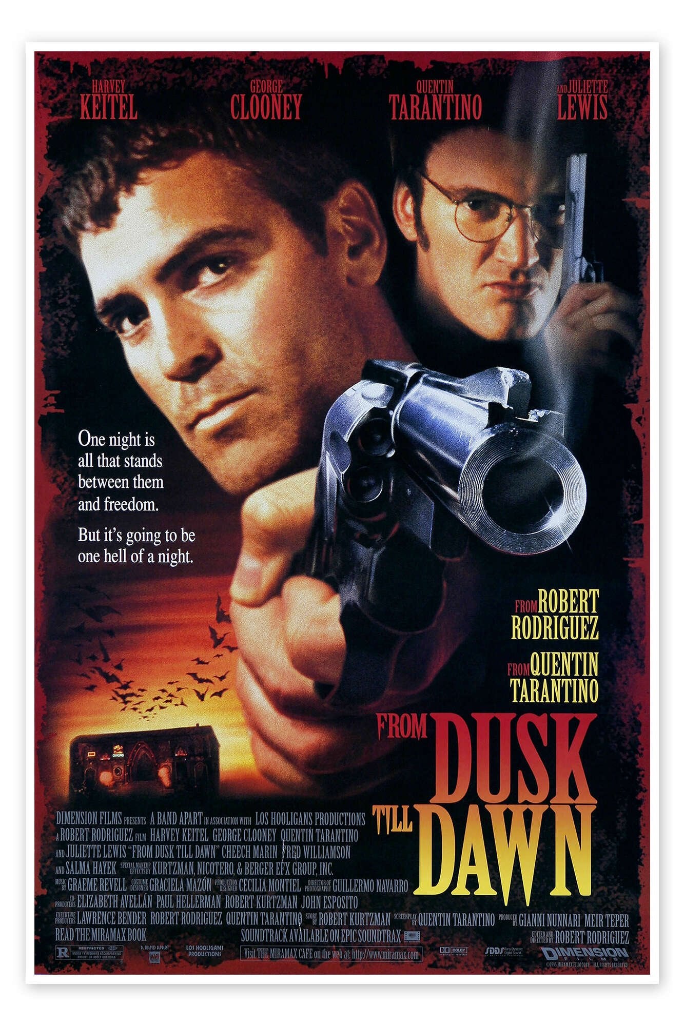 From Dusk Till Dawn: An Iconic Vintage 90s Movie Poster Wall Art