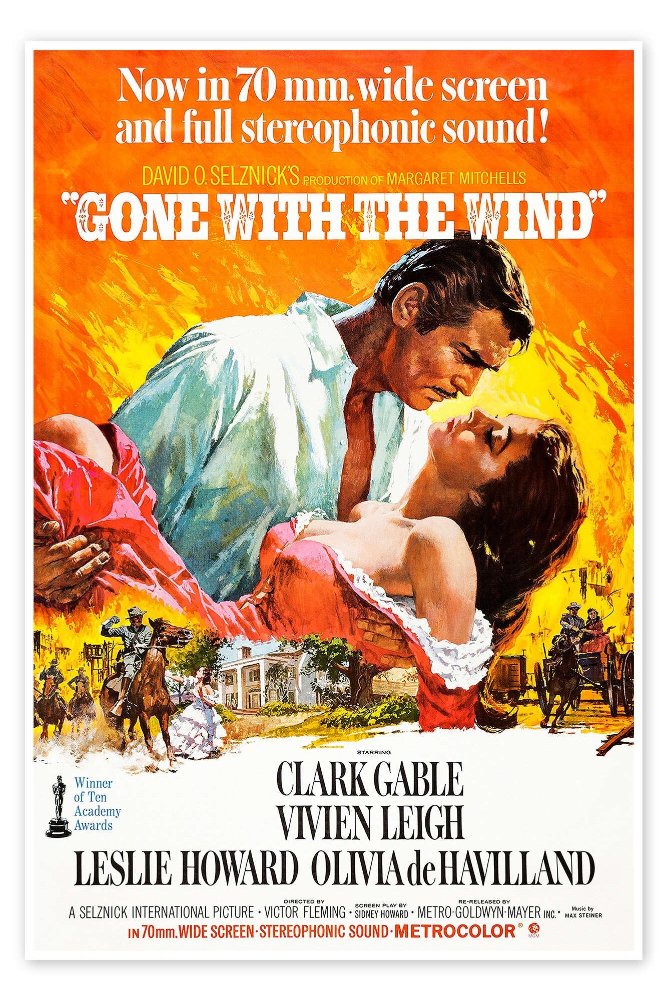 A Southern Romance: A Vintage Gone with the Wind Movie Wall Art