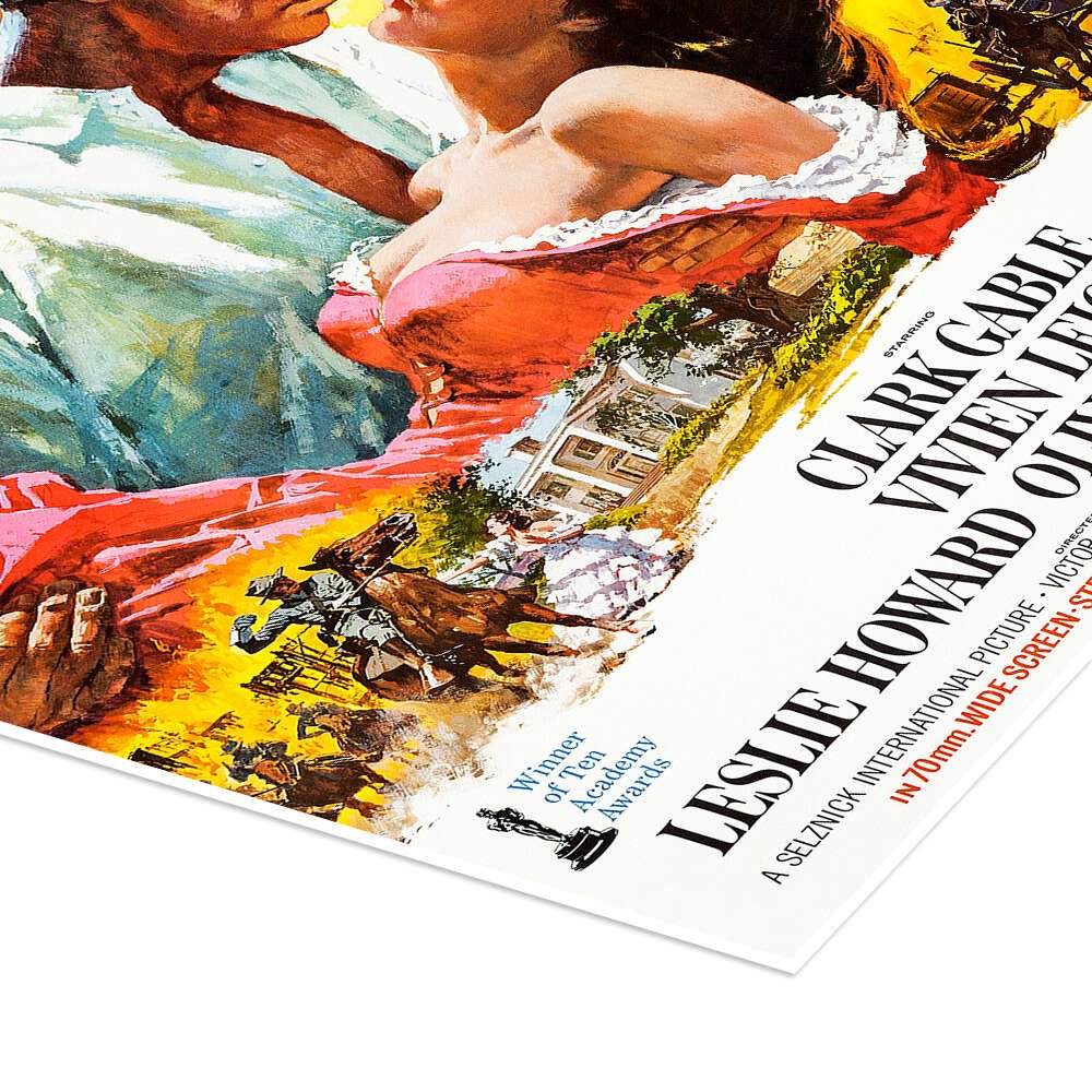A Southern Romance: A Vintage Gone with the Wind Movie Wall Art
