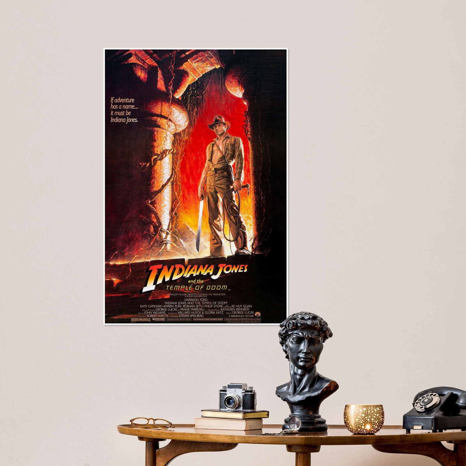 Fortune and Glory: A Vintage Indiana Jones Temple of Doom Wall Art