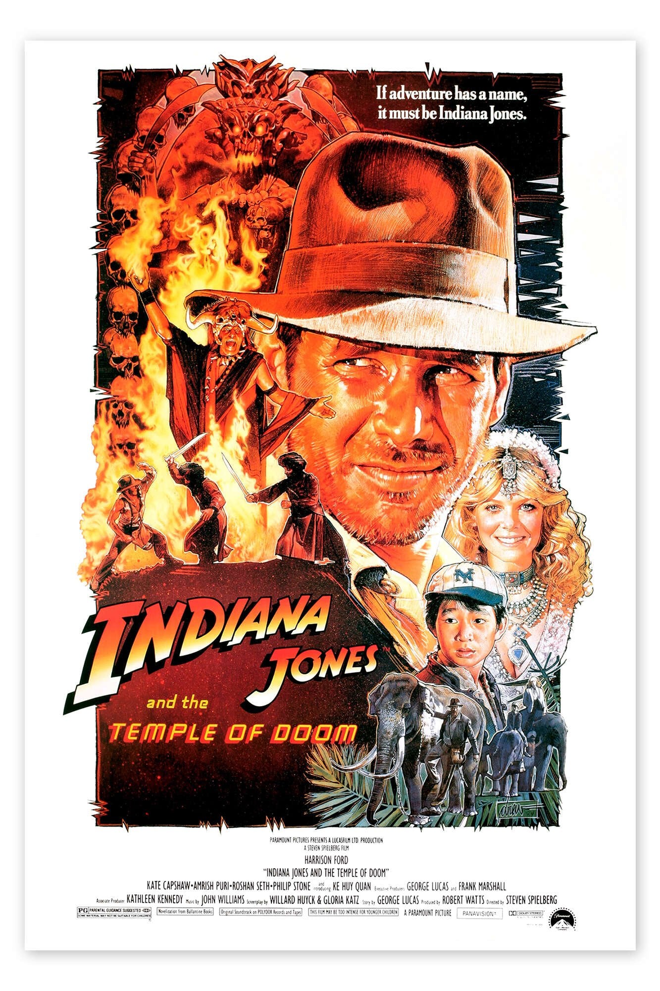 Kali Ma's Wrath: A Vintage Indiana Jones and the Temple of Doom Wall Art