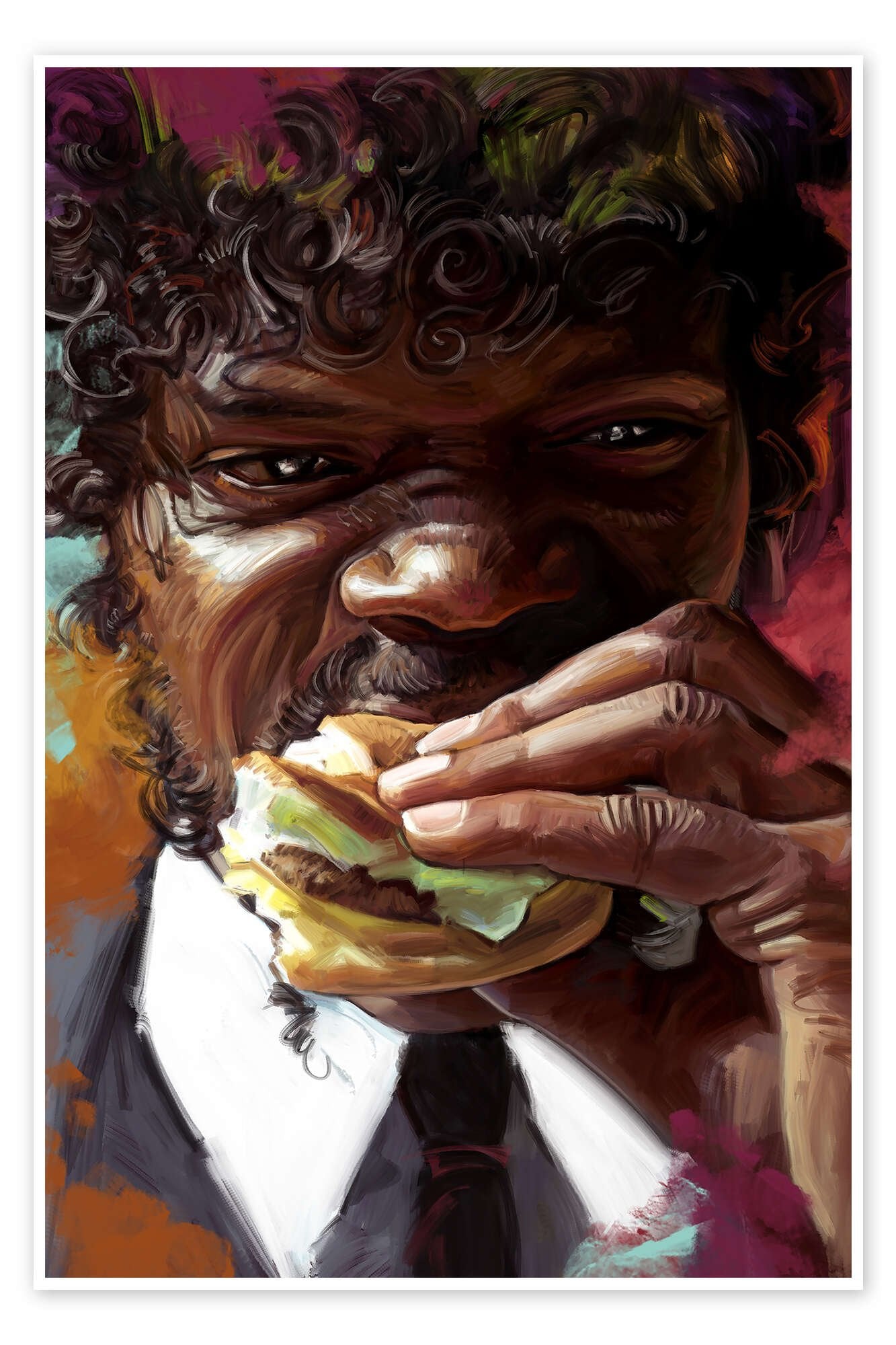 The Righteous Man's Meal: A Pop Art Pulp Fiction Movie Wall Art