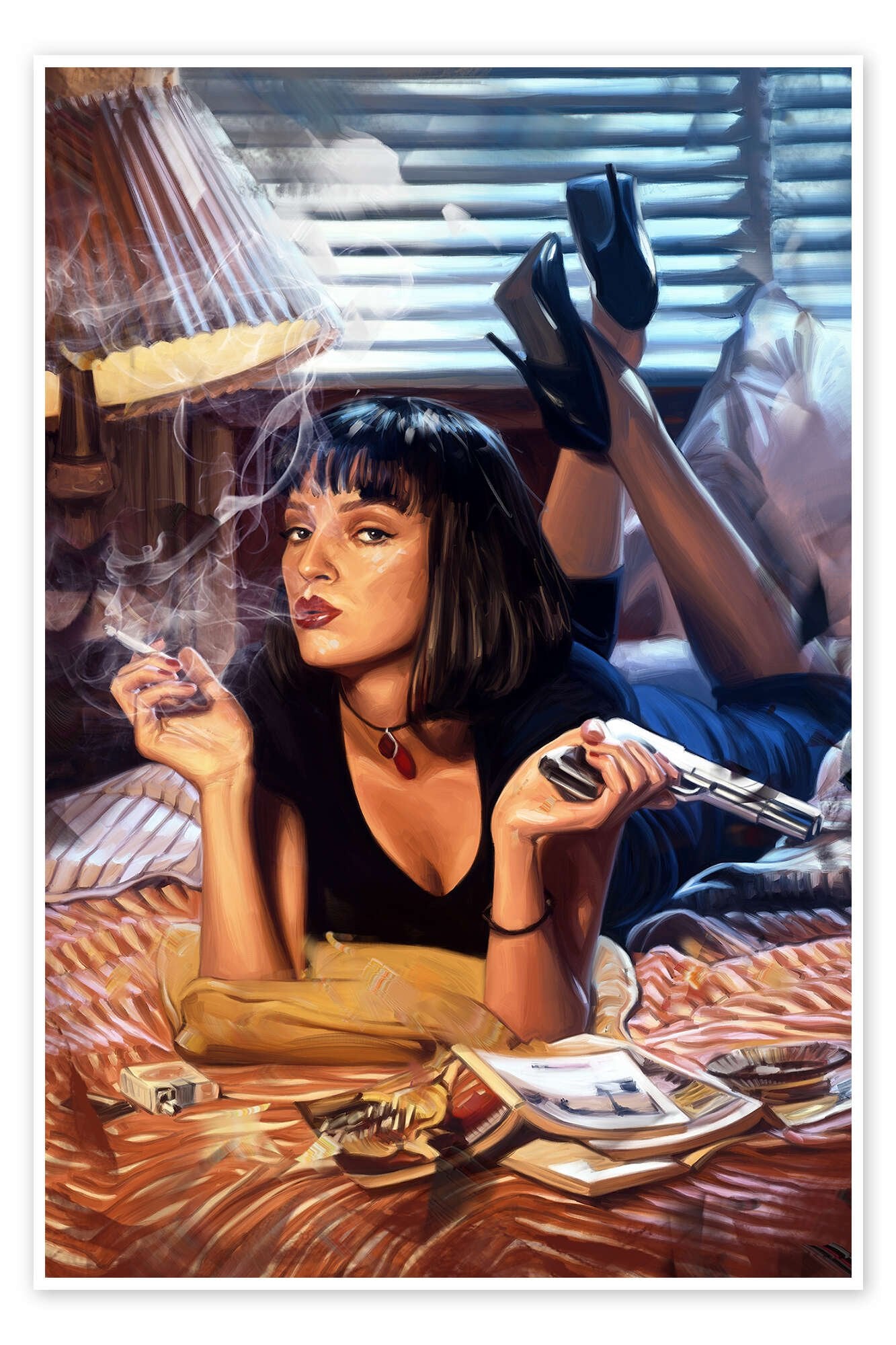 Dangerous Muse: A Vintage Pulp Fiction Movie Wall Art