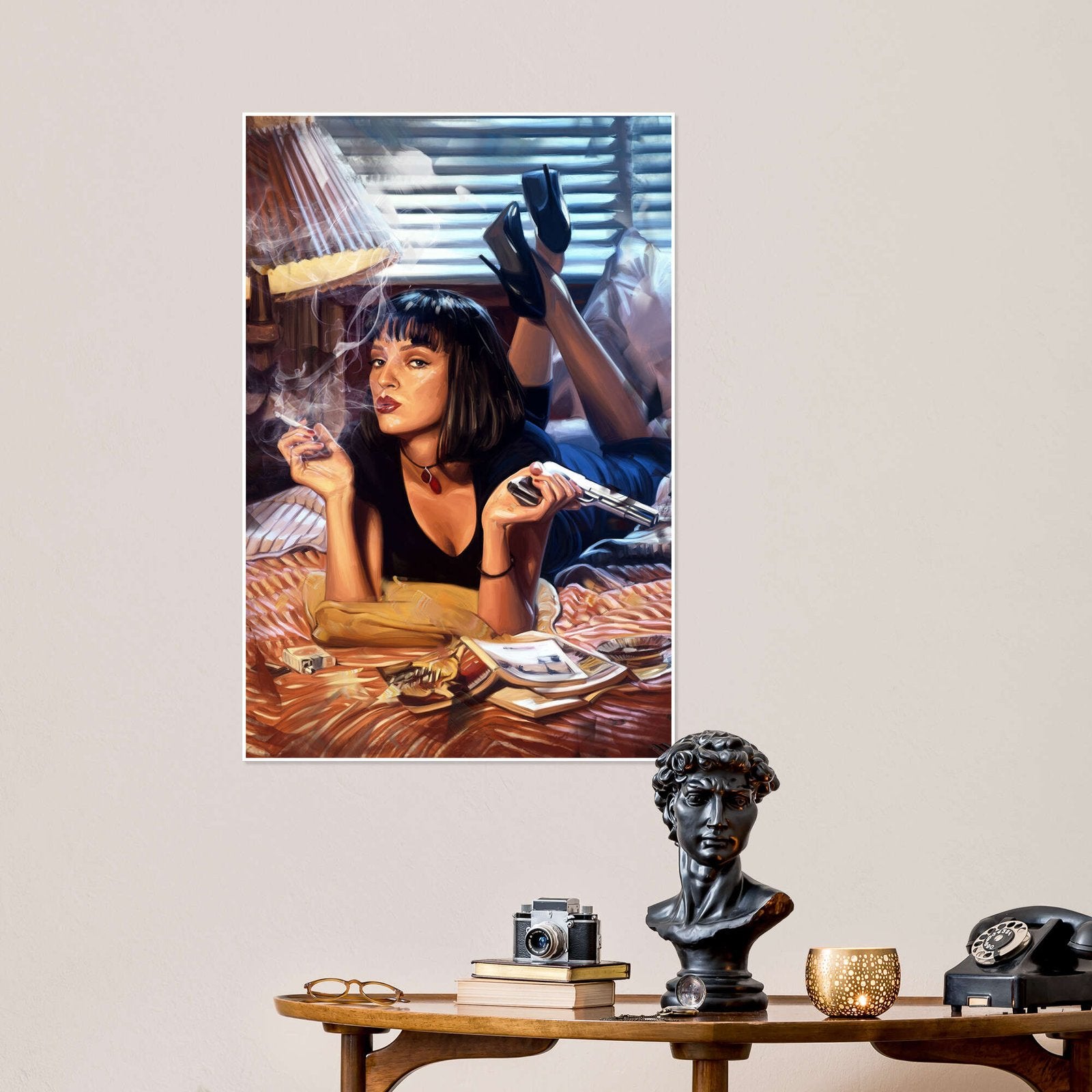 Dangerous Muse: A Vintage Pulp Fiction Movie Wall Art