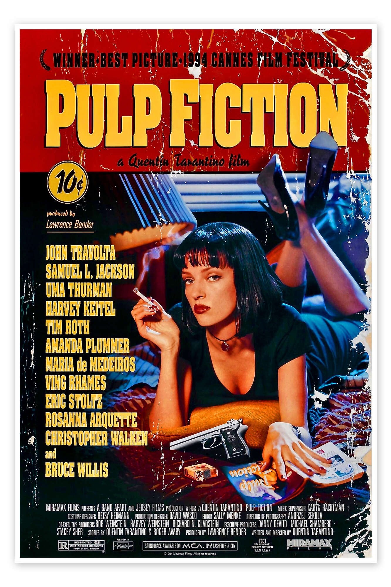 Don't Be a Square: A Vintage Pulp Fiction Movie Wall Art