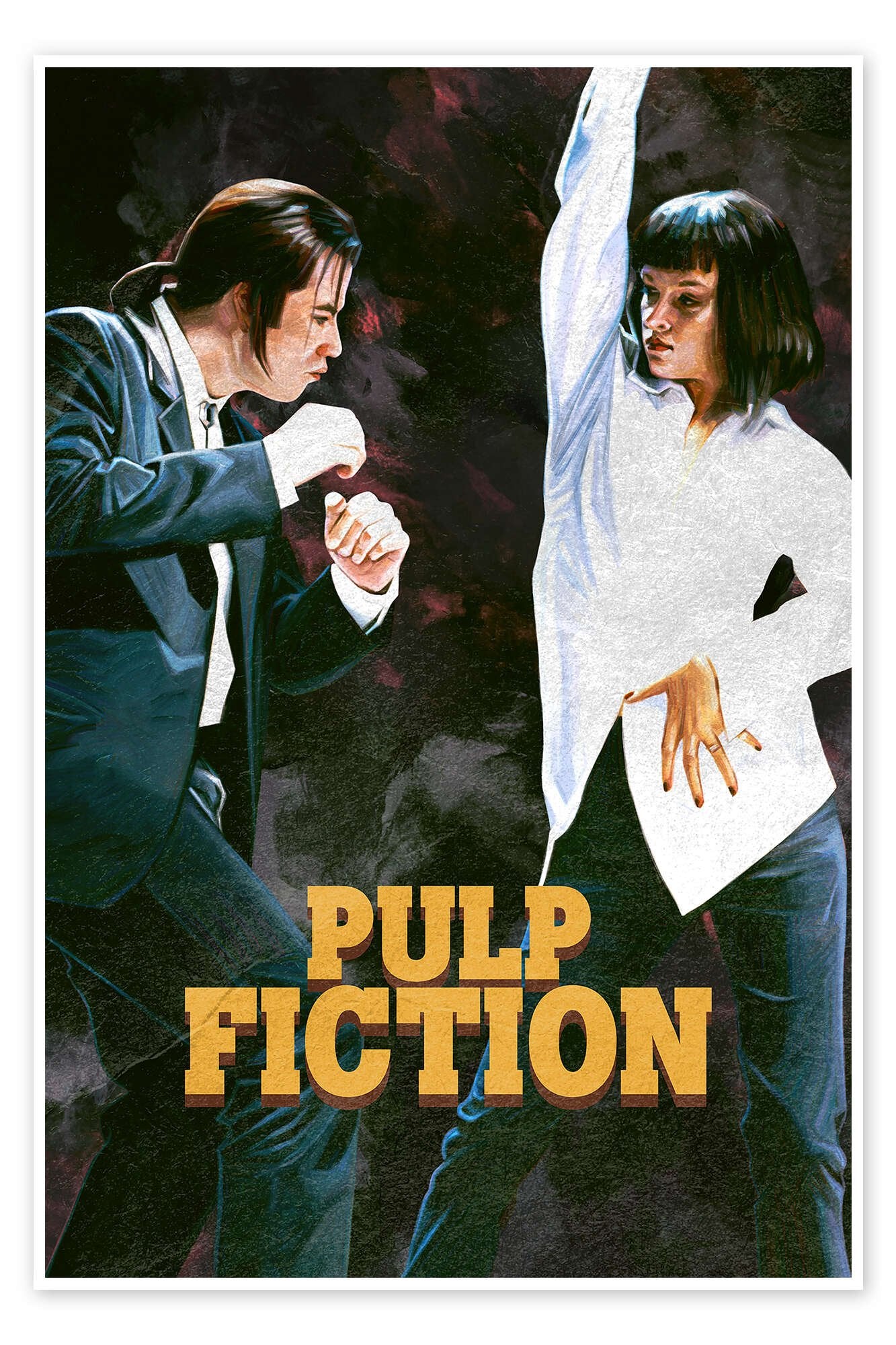 Pulp Fiction Movie Poster - You Never Can Tell Dance Art