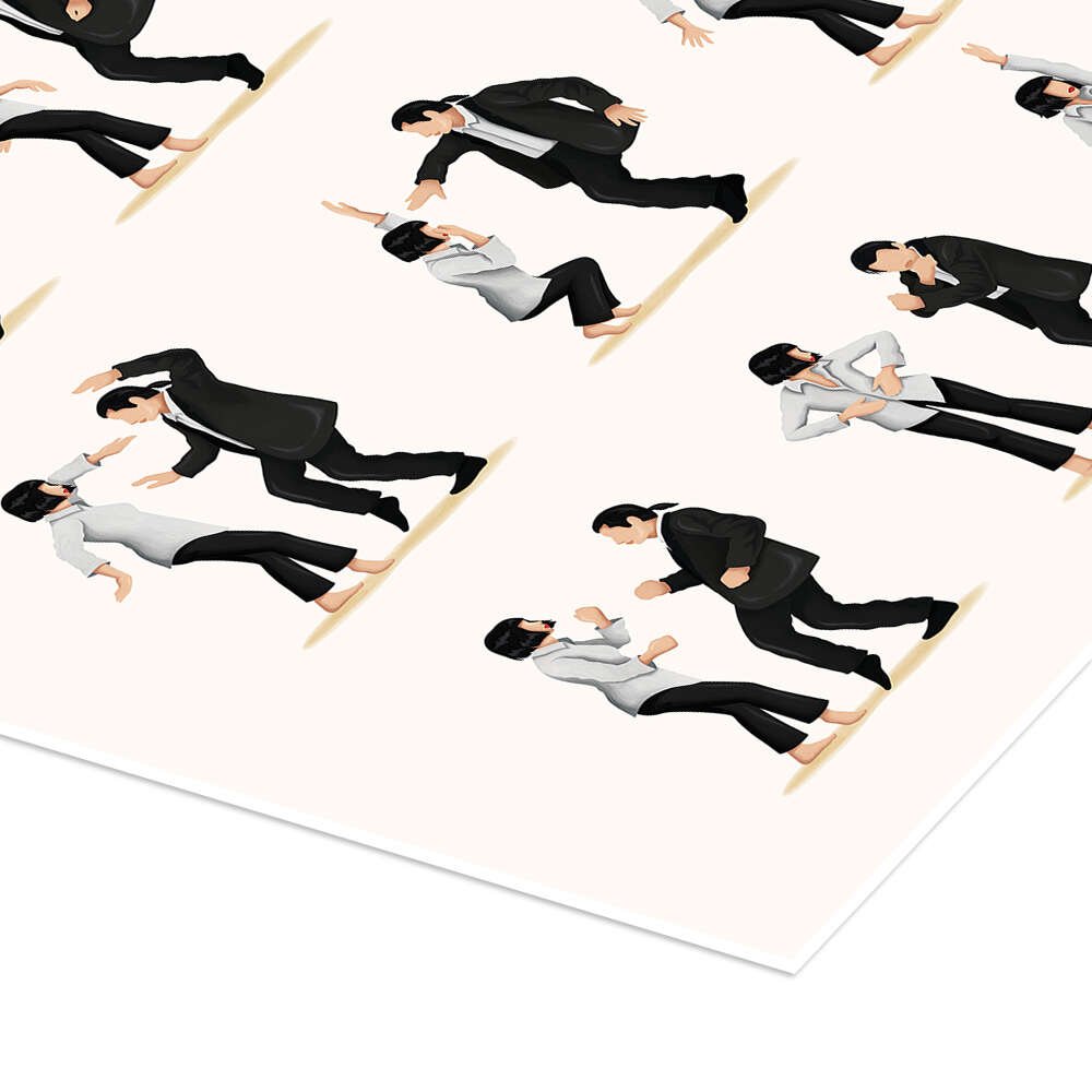 The Jack Rabbit Twist: A Minimalist Pulp Fiction Movie Wall Art