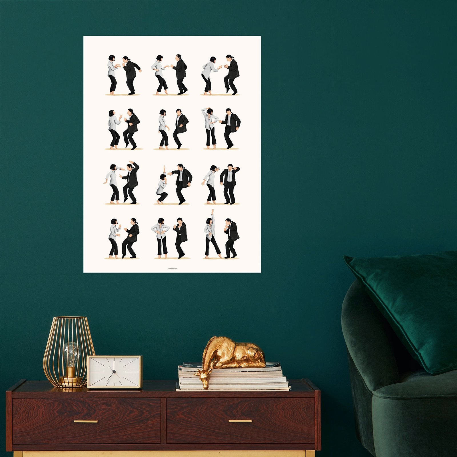 The Jack Rabbit Twist: A Minimalist Pulp Fiction Movie Wall Art