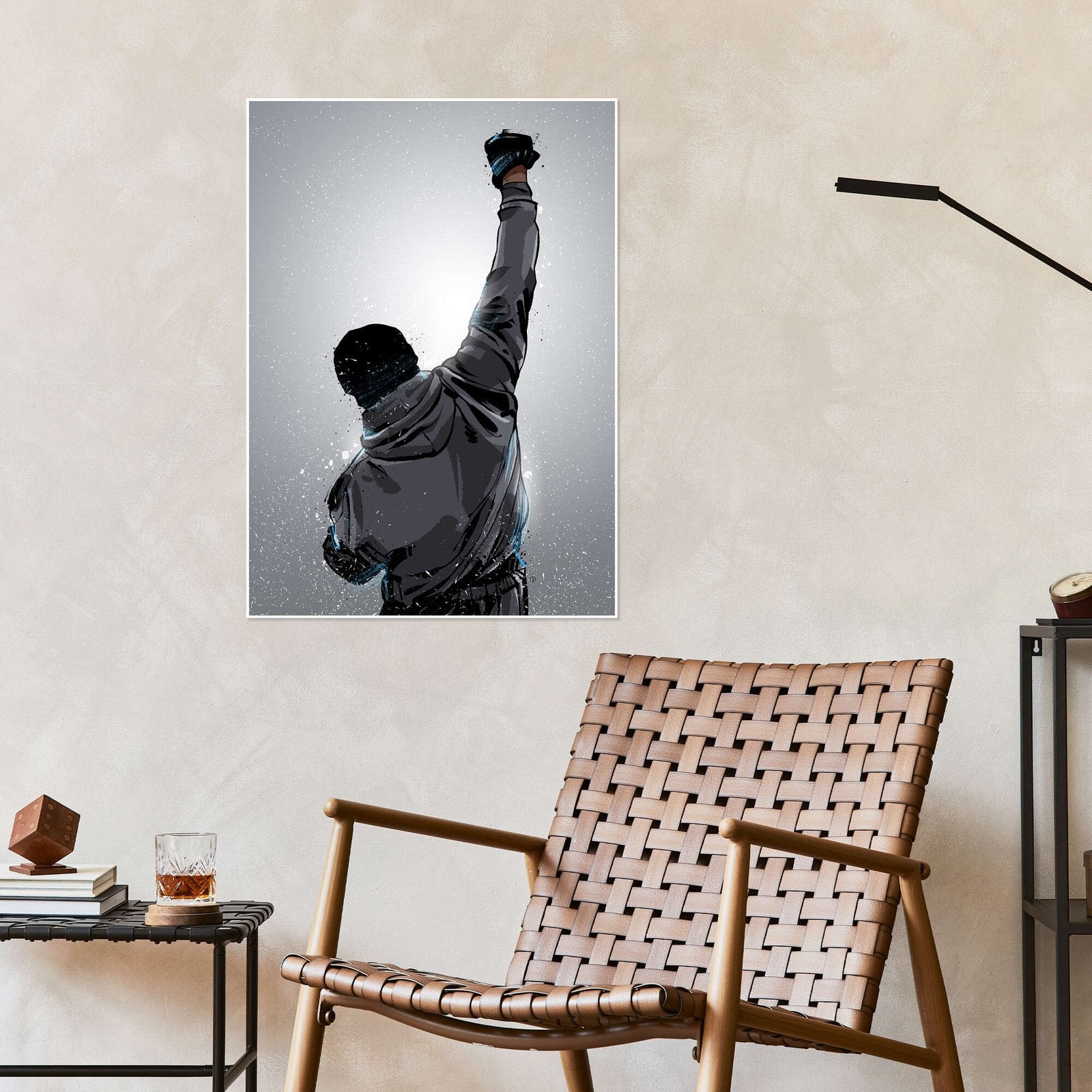 It Ain't Over: A Minimalist Rocky Balboa Movie Wall Art