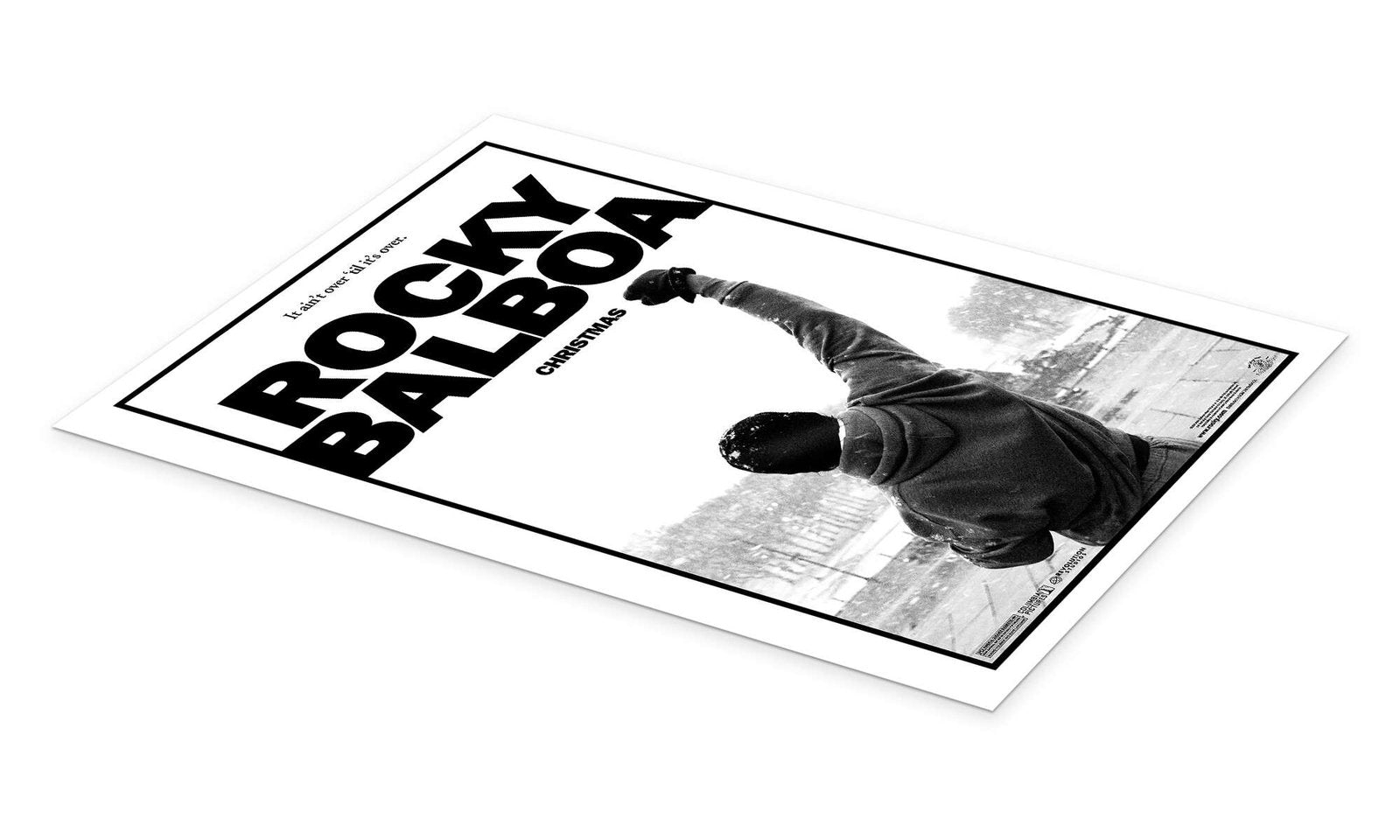 It Ain't Over: A Minimalist Rocky Balboa Movie Wall Art