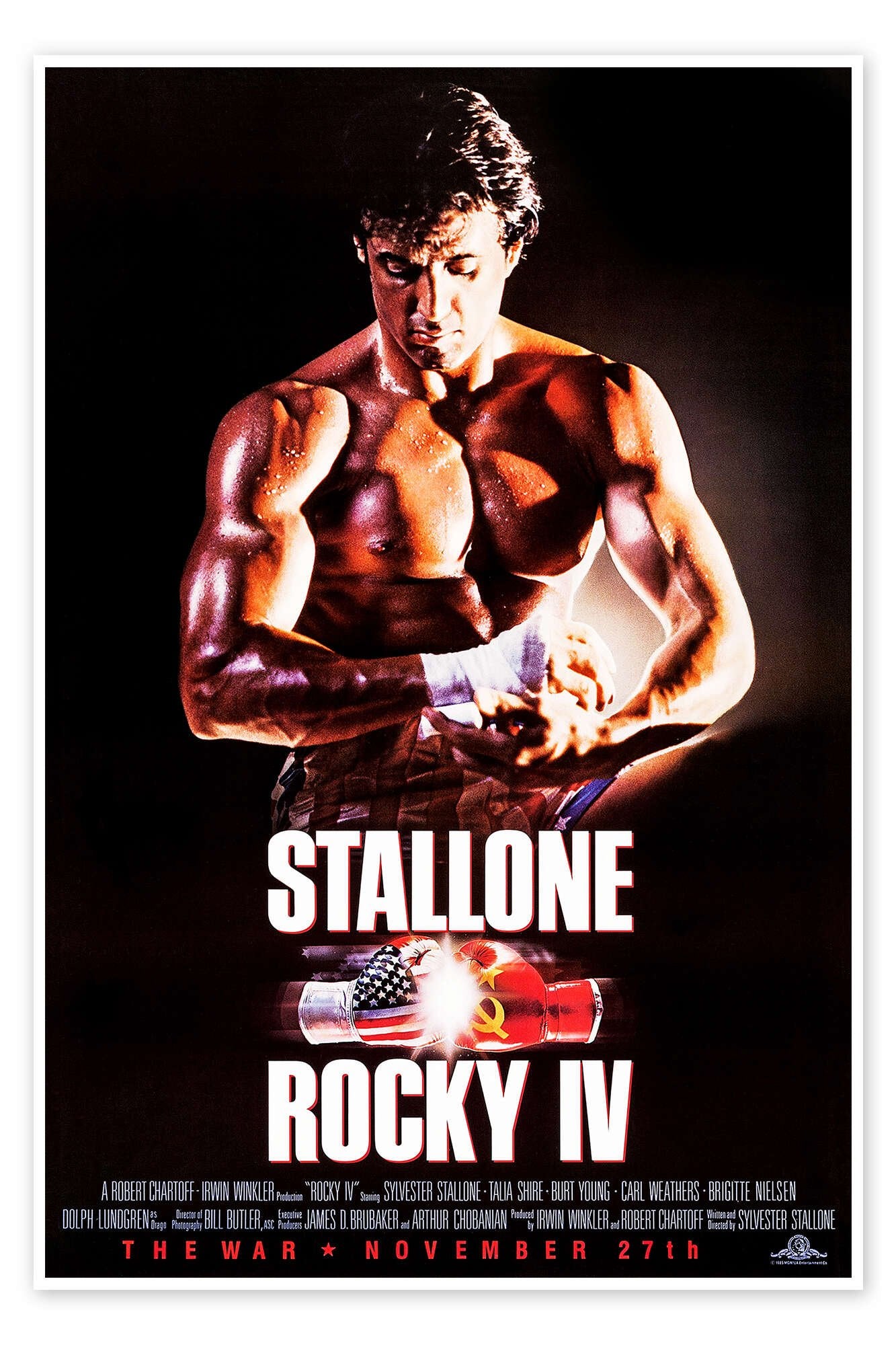 Heart of a Champion: A Vintage 80s Movie Wall Art of Rocky IV