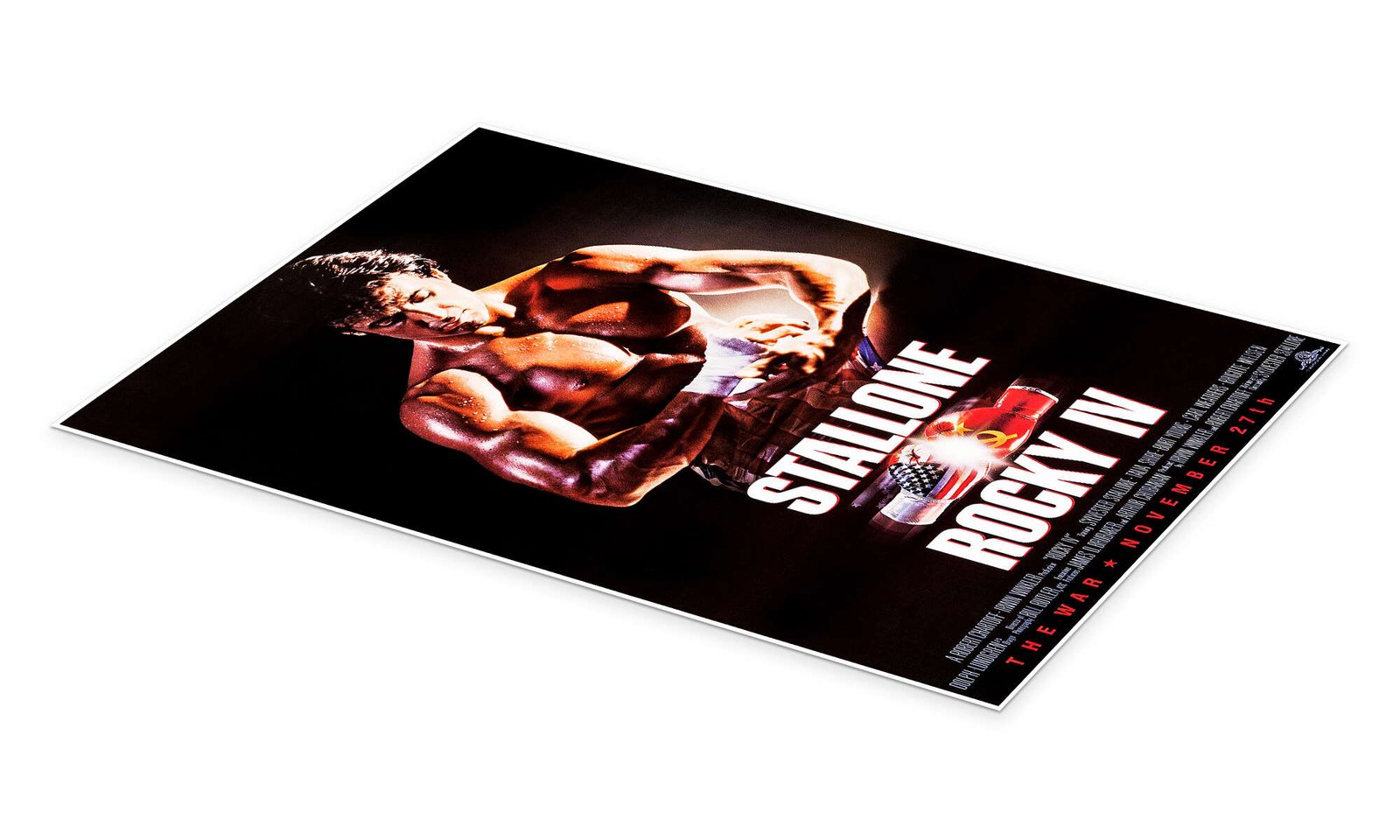 Heart of a Champion: A Vintage 80s Movie Wall Art of Rocky IV