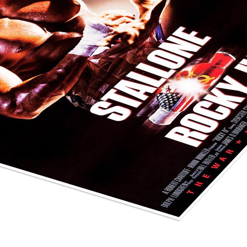 Heart of a Champion: A Vintage 80s Movie Wall Art of Rocky IV