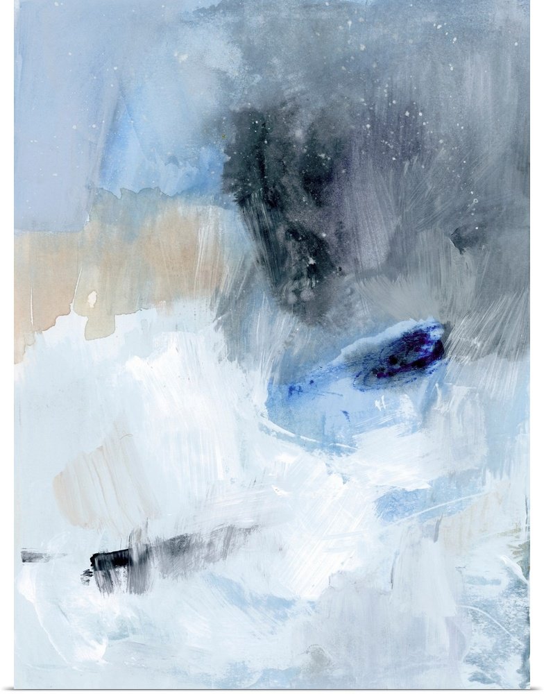 Tempestuous Calm: A Modern Abstract Painting for Bathroom Wall Art