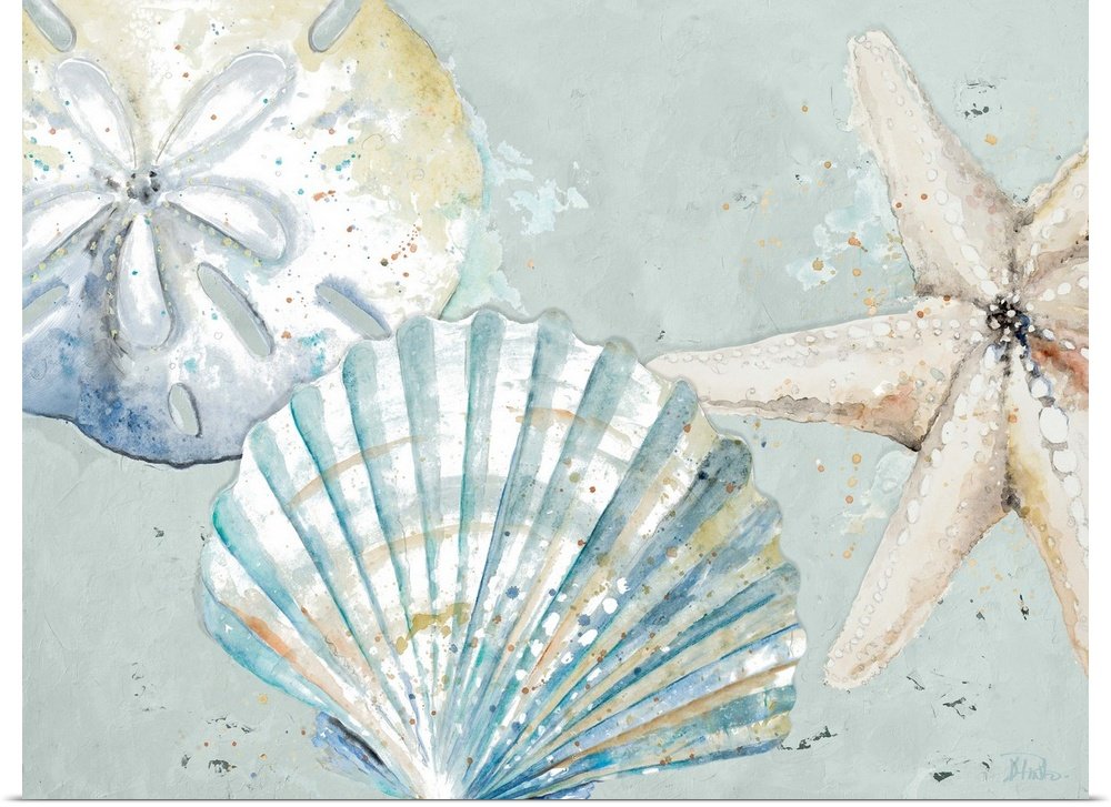 Seaside Serenity: A Coastal Beach Themed Bathroom Wall Art Painting