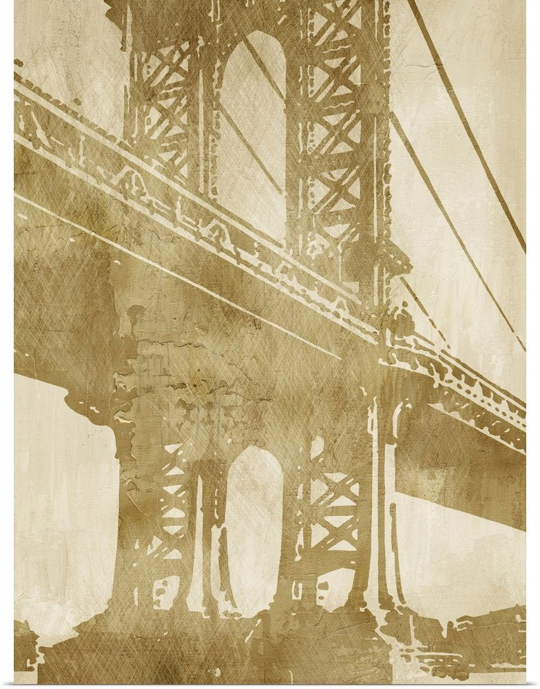 Brooklyn Icon: A Vintage Cityscape Bathroom Wall Art Print