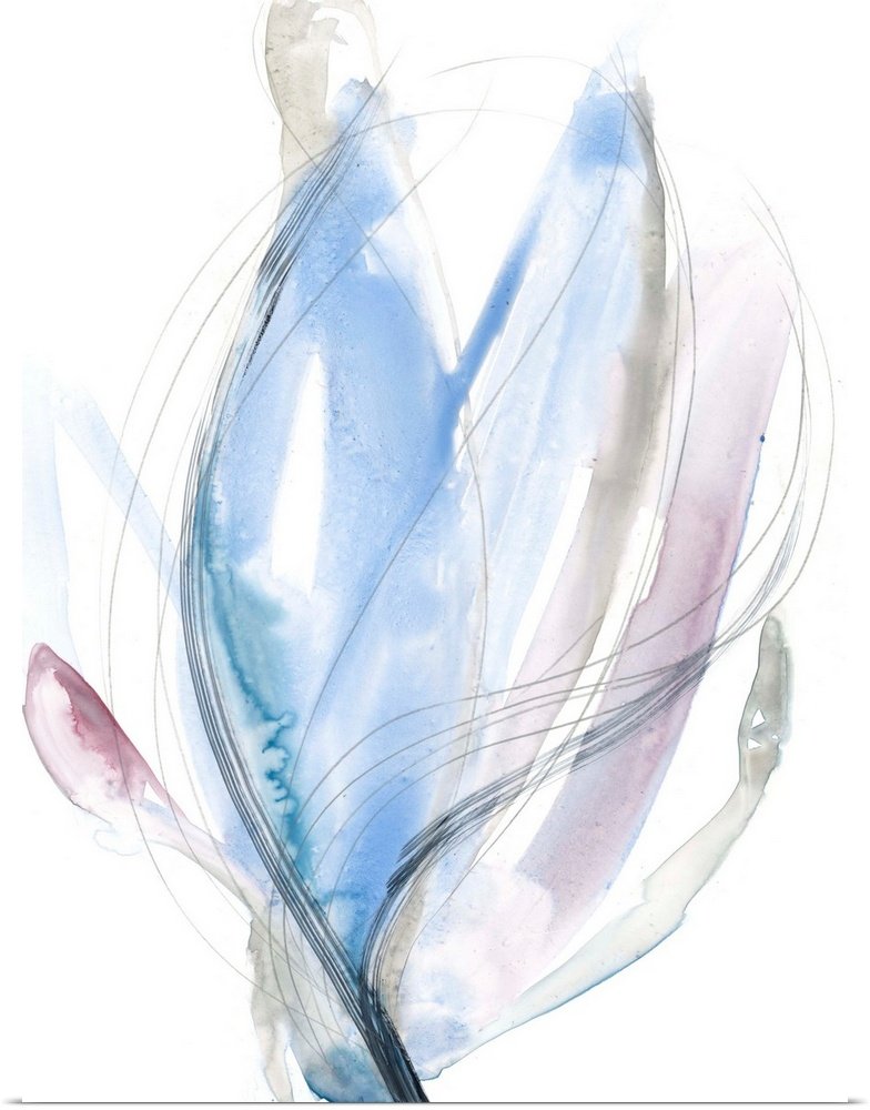 Aura in Bloom: A Zen Abstract Bathroom Wall Art Painting