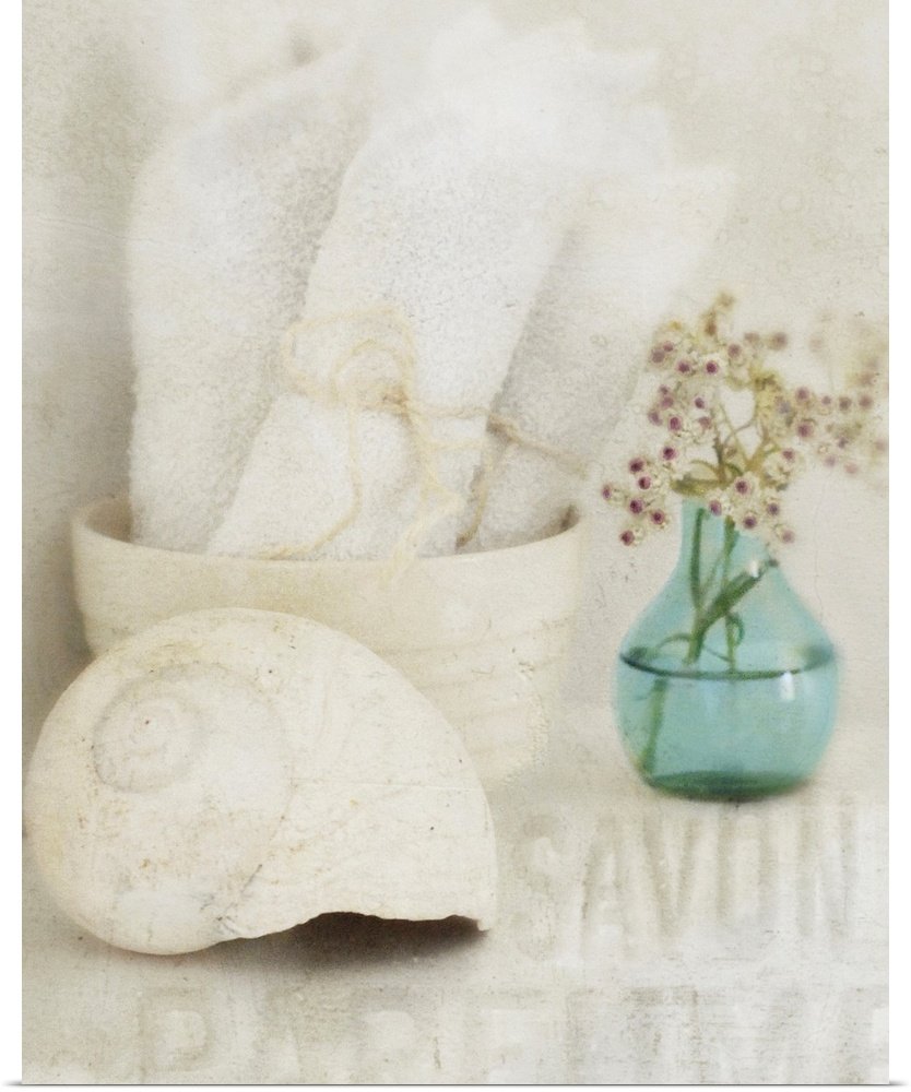 Spa Whispers: An Elegant Vintage Bathroom Wall Art for a Peaceful Retreat