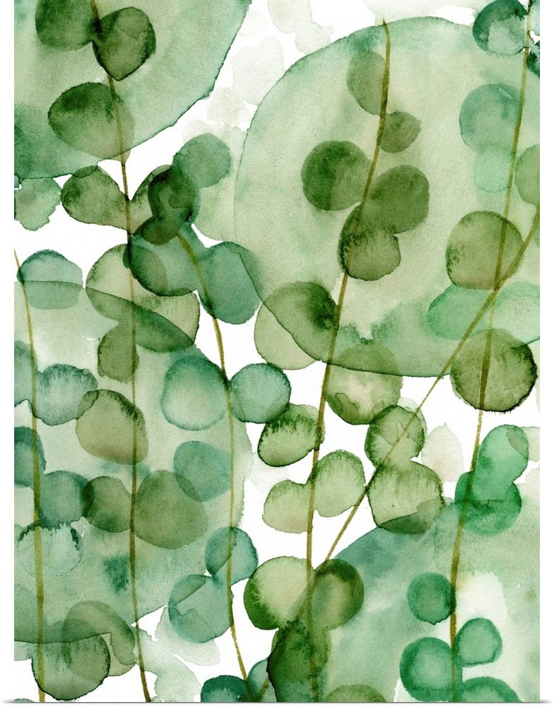 Eucalyptus Calm: A Zen Botanical Watercolor for Bathroom Wall Art