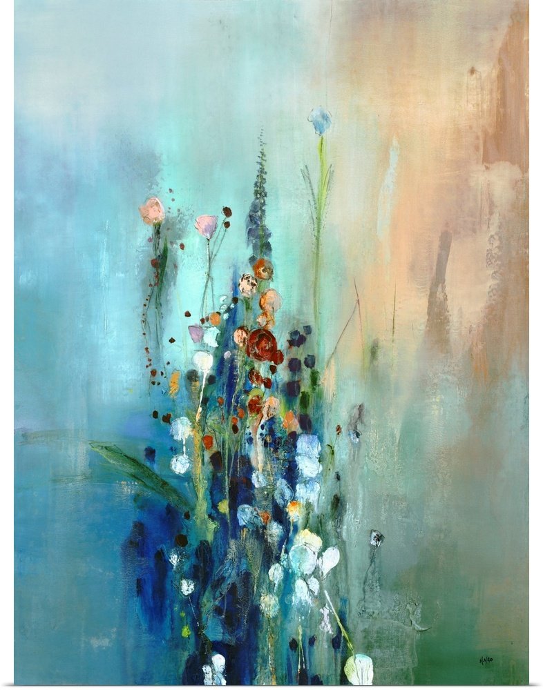 Morning Mist: A Zen Abstract Bathroom Wall Art Painting