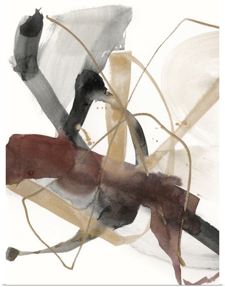 Dynamic Gesture: A Modern Abstract Bathroom Wall Art Painting