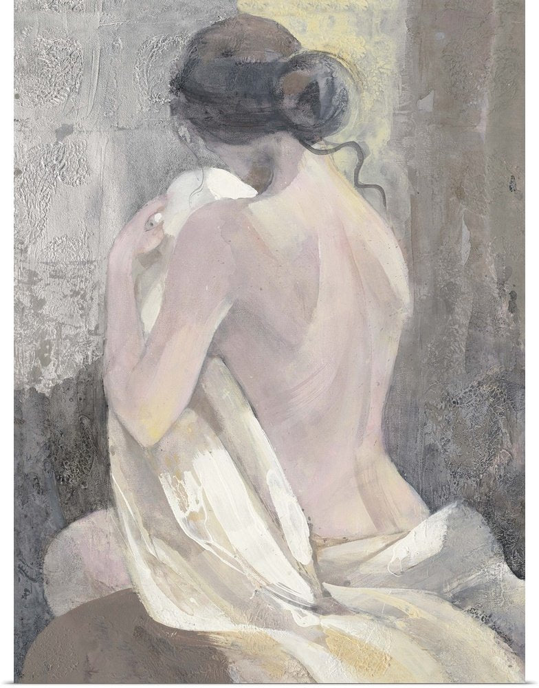Quiet Repose: A Classy Figurative Portrait for Bathroom Wall Art