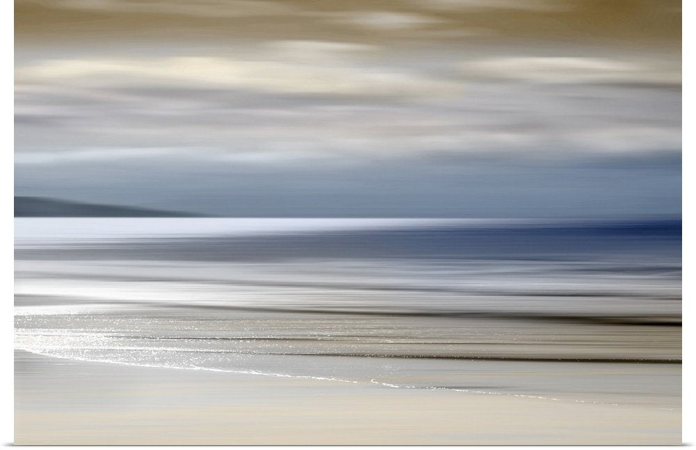 Coastal Haze: A Serene Abstract Beach Wall Art for Modern Spaces