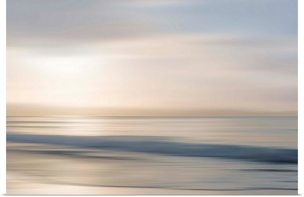 Morning Haze: A Serene Abstract Beach Wall Art for Modern Homes