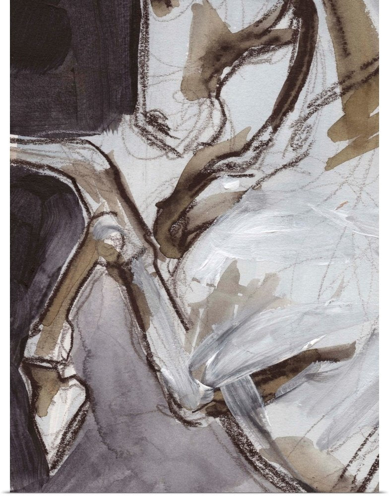 Kinetic Form: An Expressive Abstract Horse Canvas Painting for Modern Art Lovers