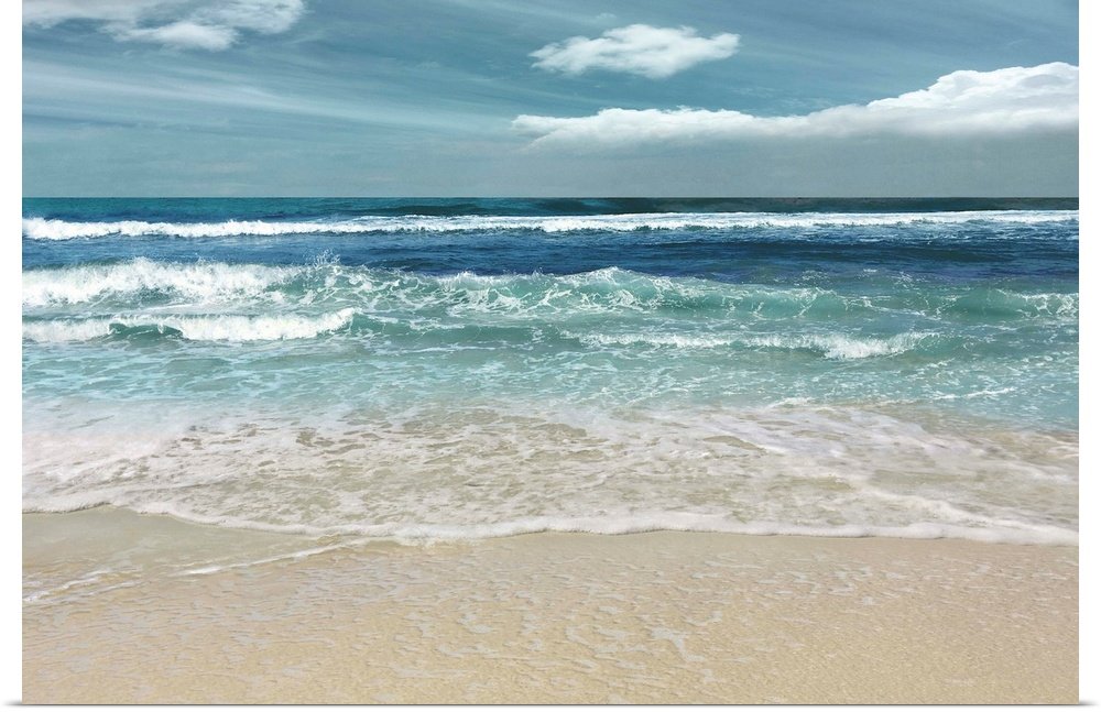 Azure Daydream: A Serene Coastal Beach Wall Art for Your Home
