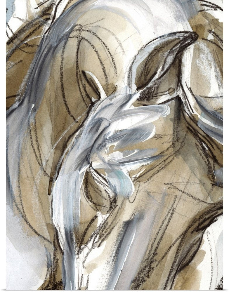 Equine Form: A Dynamic Abstract Horse Canvas Painting for Modern Art Lovers