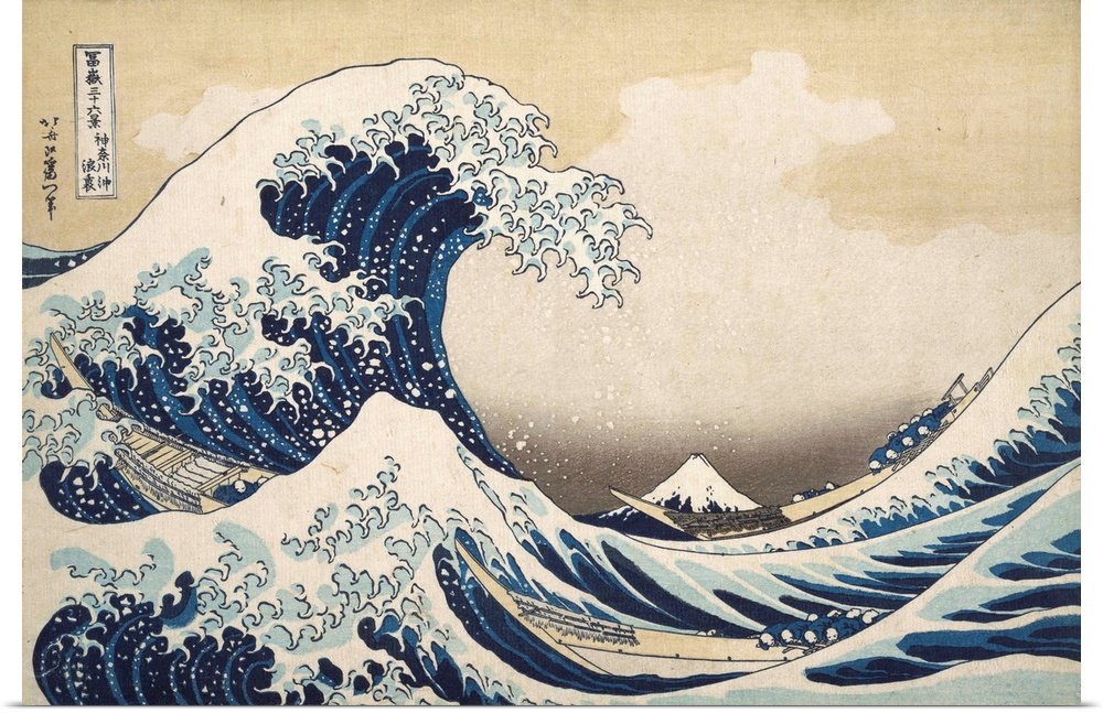 The Great Wave: A Timeless Vintage Japanese Wave Wall Art by Hokusai