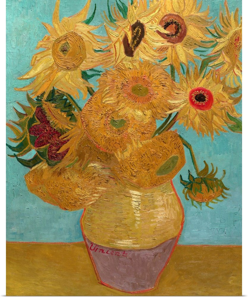 A Symphony in Yellow: A Famous Vintage Flower Canvas Painting by Van Gogh