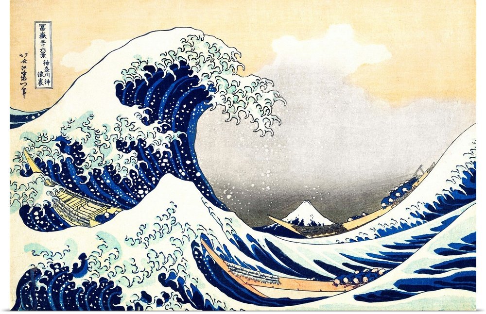 The Great Wave: A Timeless Vintage Japanese Wave Wall Art by Hokusai