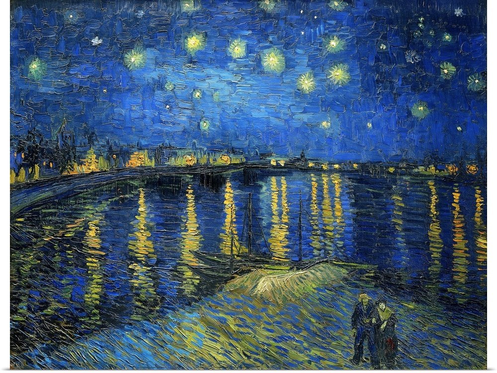 Van Gogh Starry Night Over the Rhone - Vintage Canvas Art