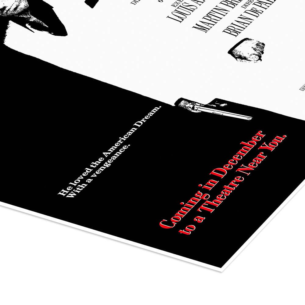 The American Dream: A Minimalist Graphic Scarface Movie Wall Art