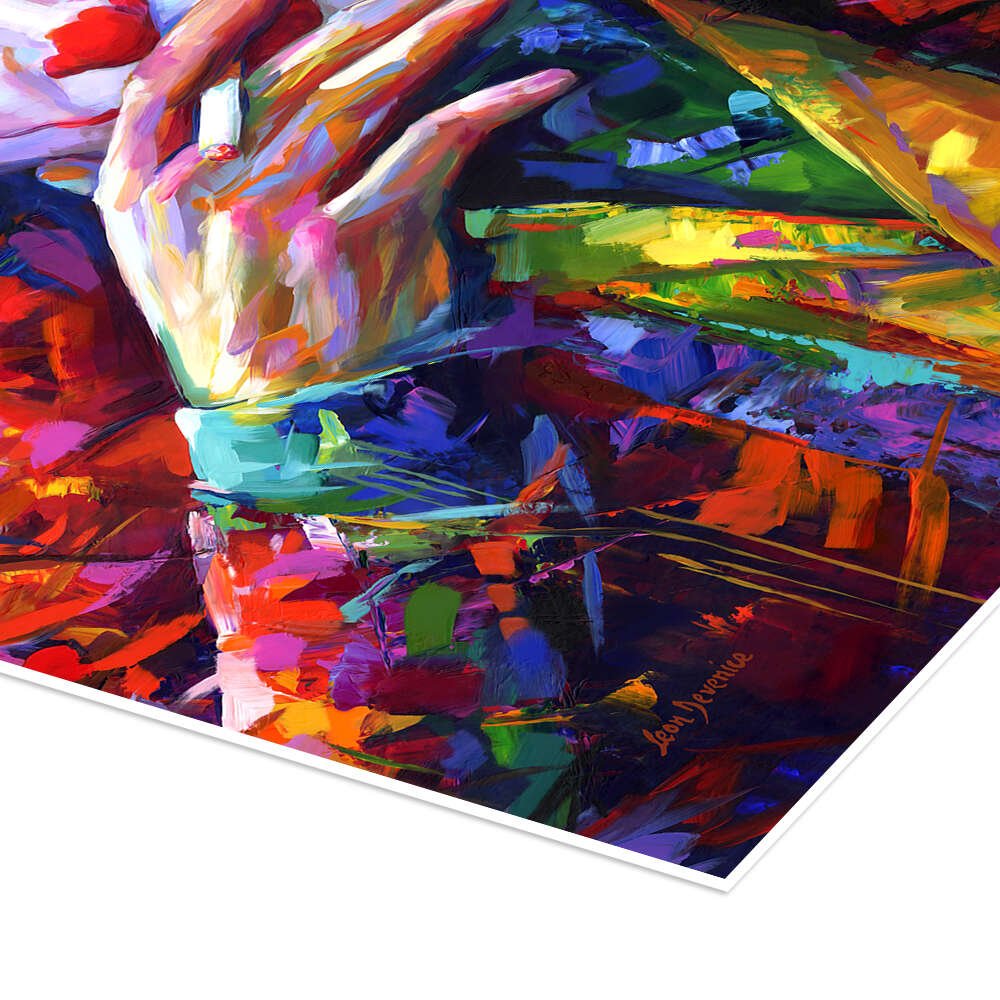 The Quiet Chaos: An Abstract Joker Movie Canvas Painting